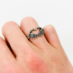 Vintage Heart Ring Silver