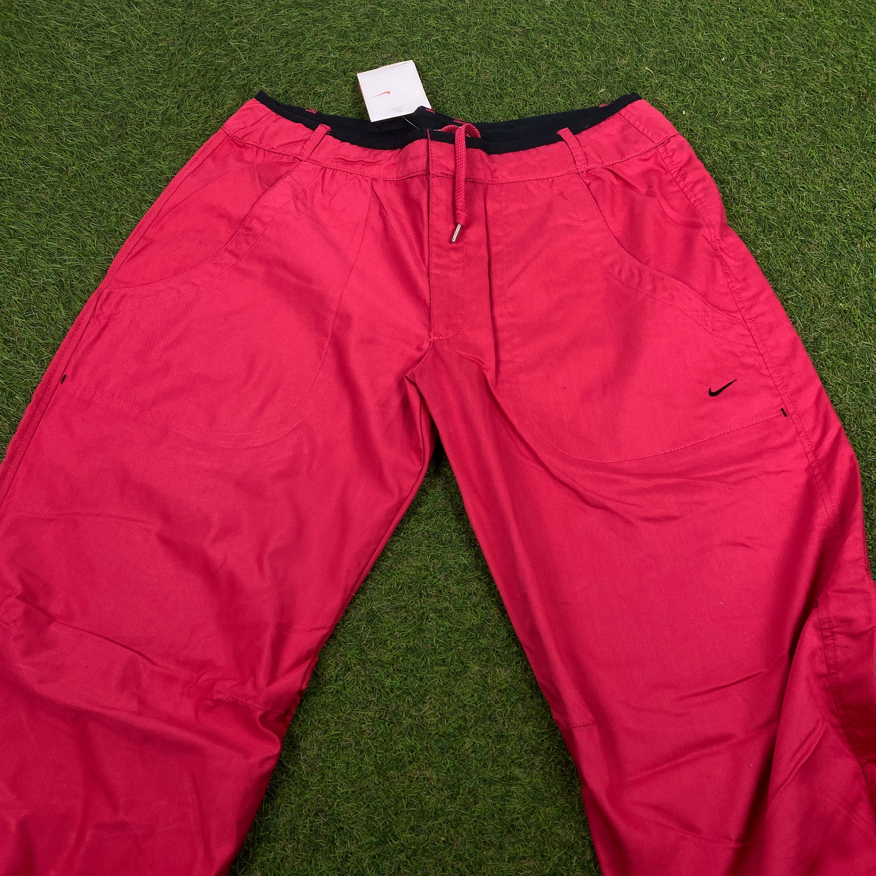 00s Nike Parachute Cargo Joggers Pink Red Large