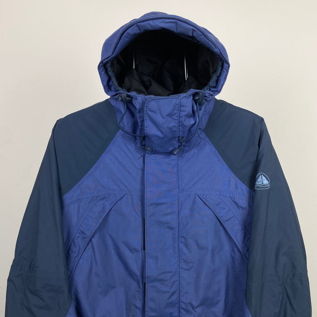 00s Nike ACG Storm Fit Waterproof Coat Jacket Blue Small