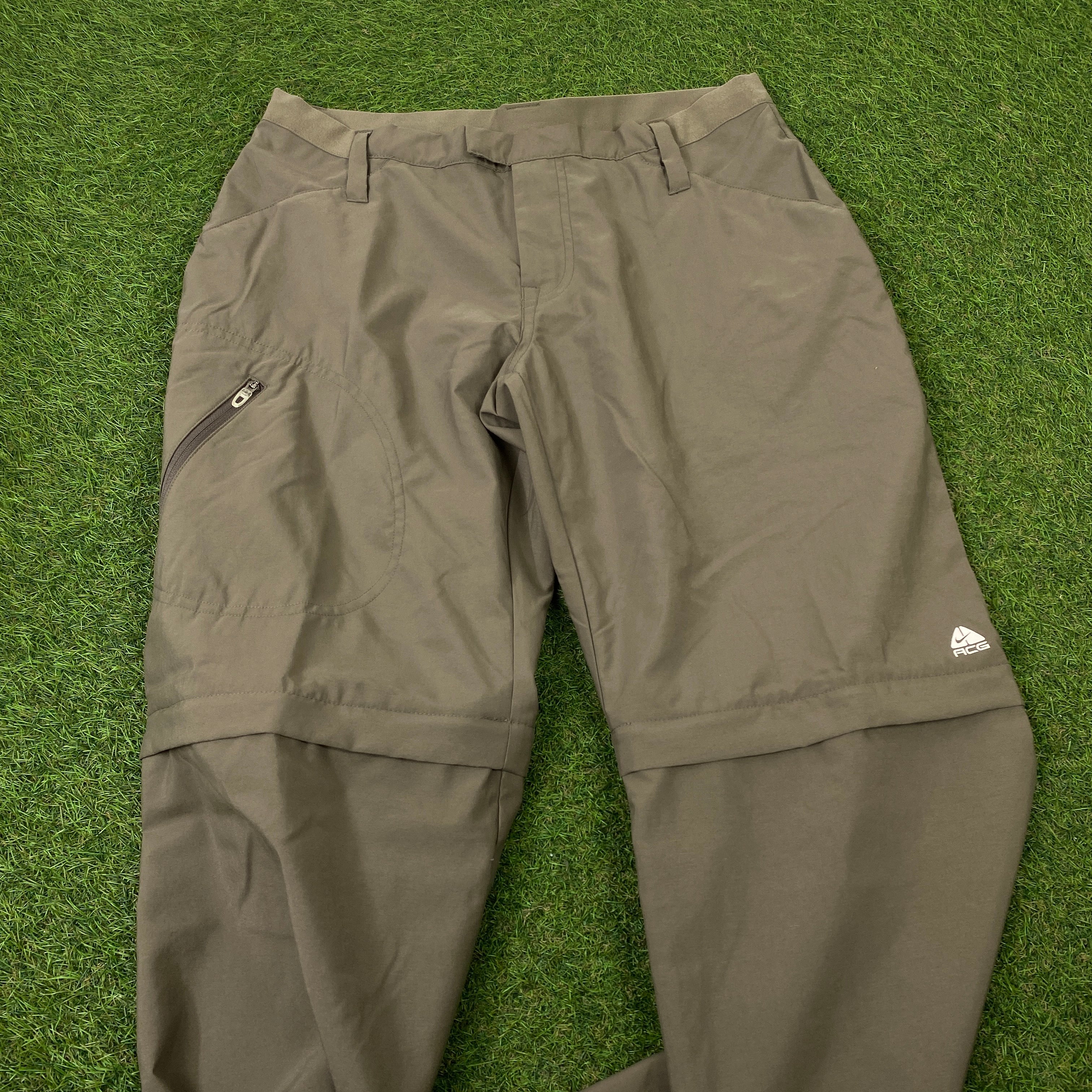 00s Nike ACG Zip Off Cargo Trousers Joggers Brown XL – Clout Closet
