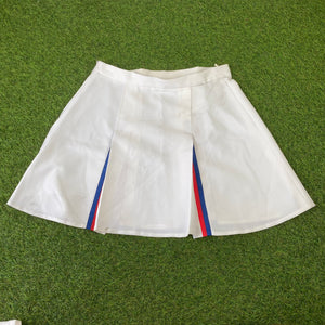 Retro Pleated Skirt White Large 14/16