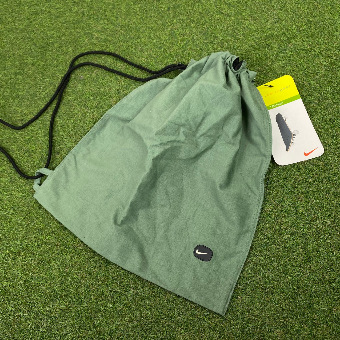 00s Nike Shoulder Sling Drawstring Bag Green