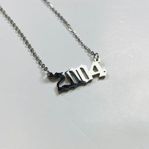 2004 Birth Year Necklace Chain Silver