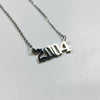 2004 Birth Year Necklace Chain Silver
