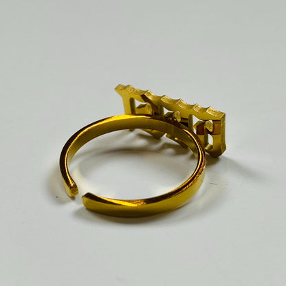 Adjustable 1999 Birth Year Ring Gold