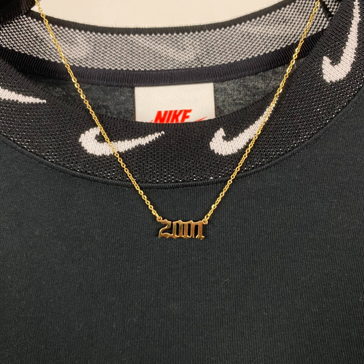 2001 Birth Year Necklace Chain Gold