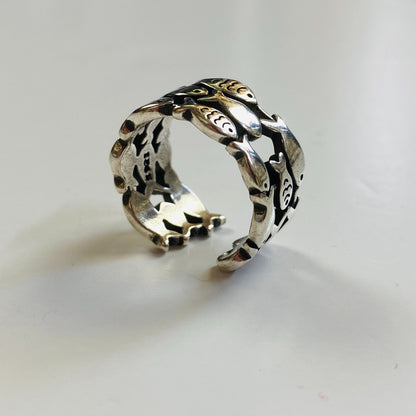 Adjustable Fish Ring Silver