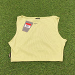 Nike Ribbed Crop Top Pastel Green Large